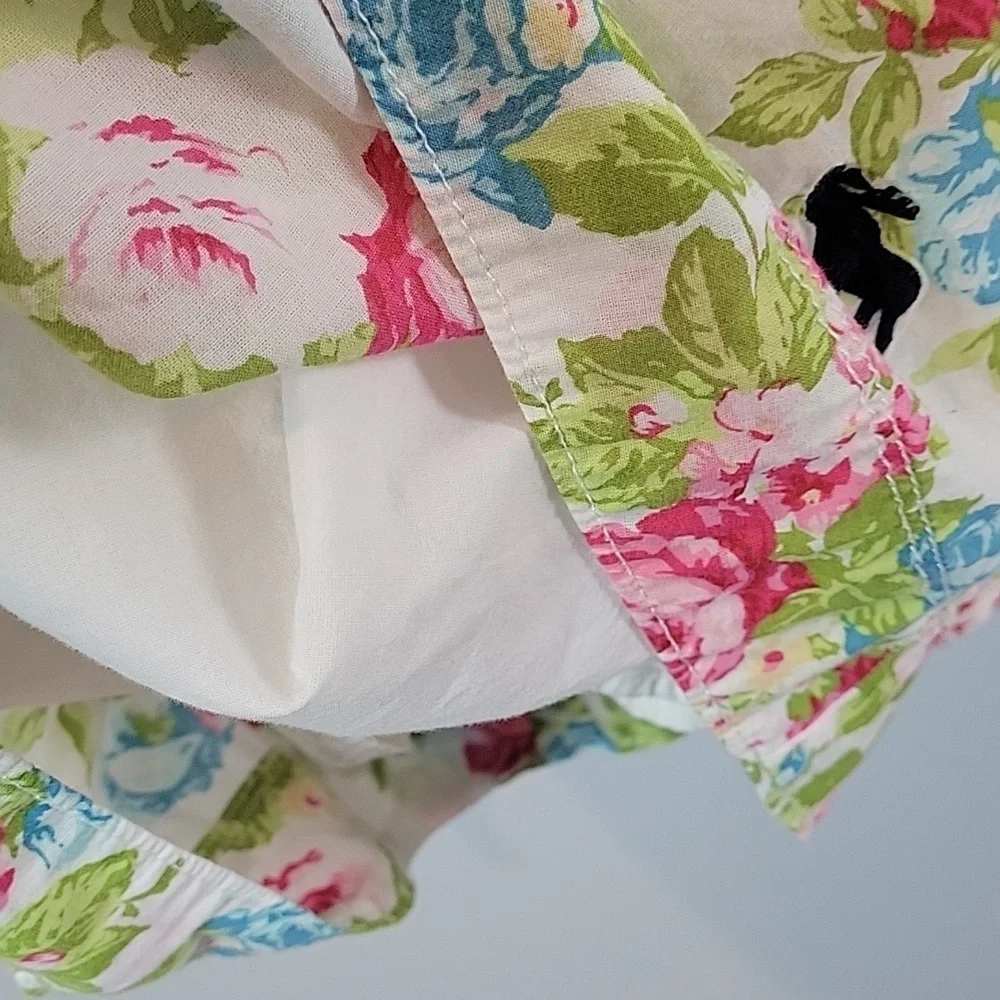 Abercrombie & Fitch mini floral dress vintage smocked belted